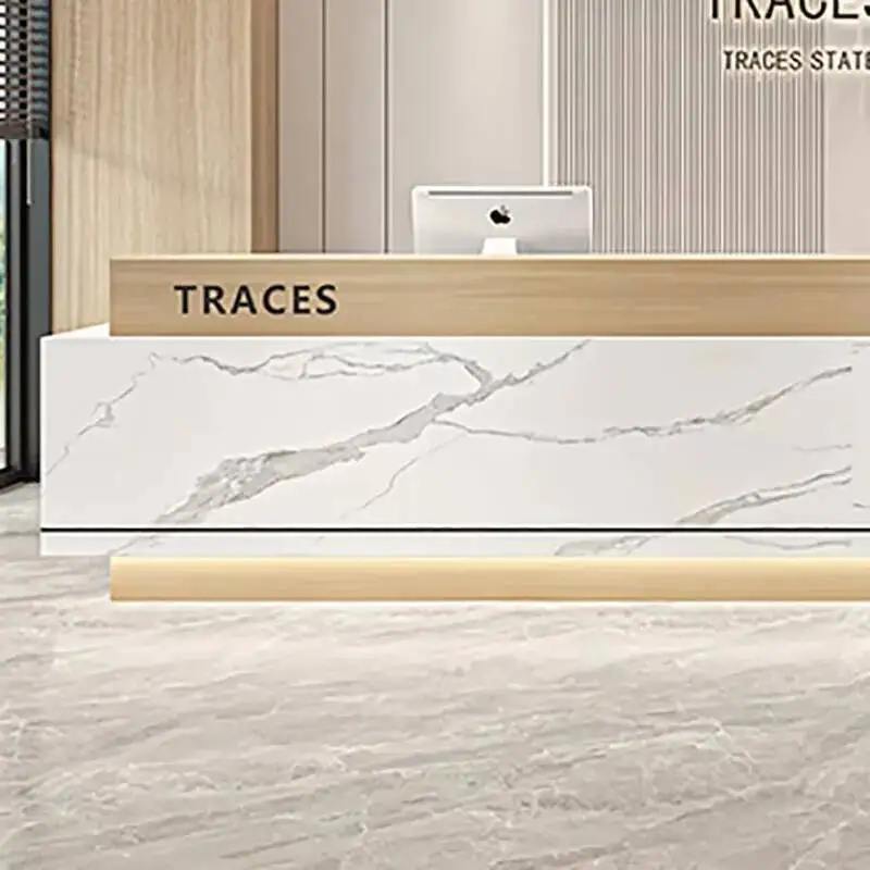 

Counter Cashier Elegant Glamour Bar Cabinet Delicacy Fashion Simple Reception Desks Unique Beauty Mostrador Office Furniture