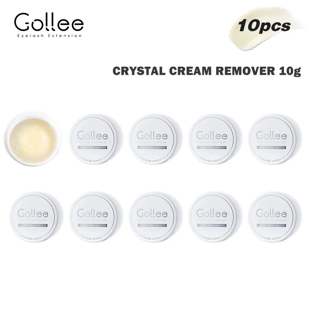 Gollee 5/10 PCS Professional Eyelash Glue Remover Cream - Quick Gentle Dissolver, Safe for Lash Extensions & Sensitive Eyes