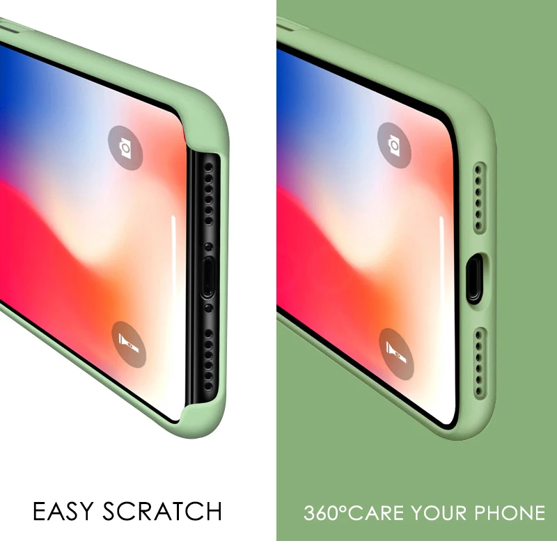 Luxury Liquid Soft Silicone Case For iPhone 7 6 6s 8 Plus 5 5s SE X Xs 11 Pro Max XR Case Candy Color Capa Shockproof Back Cover - náhled 5