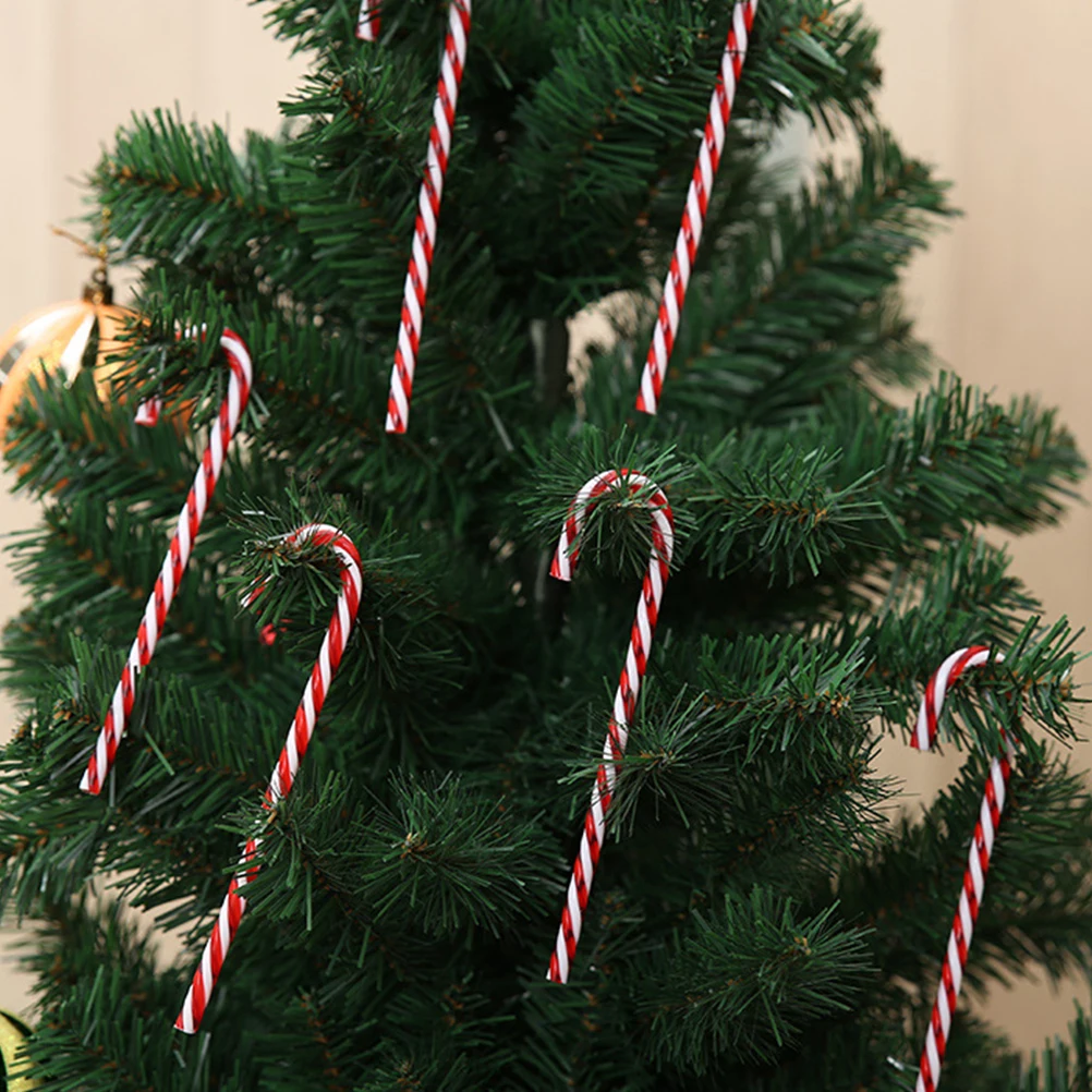 

24Pcs Christmas Hanging Candy Cane Pendants Xmas Tree Decorations Festival Party Supplies Xmas Decor Christmas Hanging Ornament