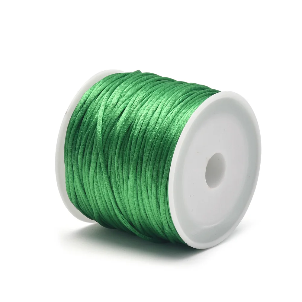 1,5 mm ambachten satijnen rattail koord string van nylon voor Chinese knoop, macramé, trim, sieraden maken 24 yards