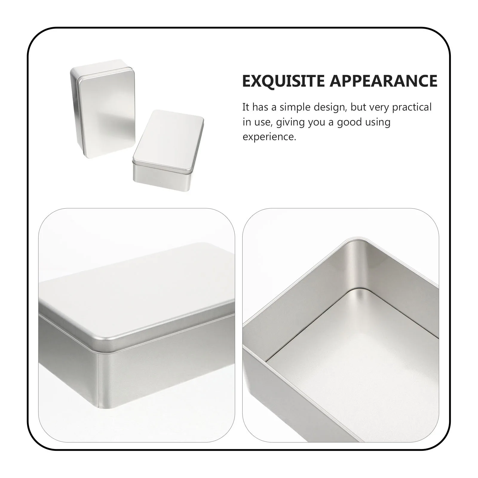 

2Pcs Tiramisu Packaging Boxes Durable Tinplate Storage Boxes Candy Cookie Wrapping Multi-Function Party Favor Cookie Box