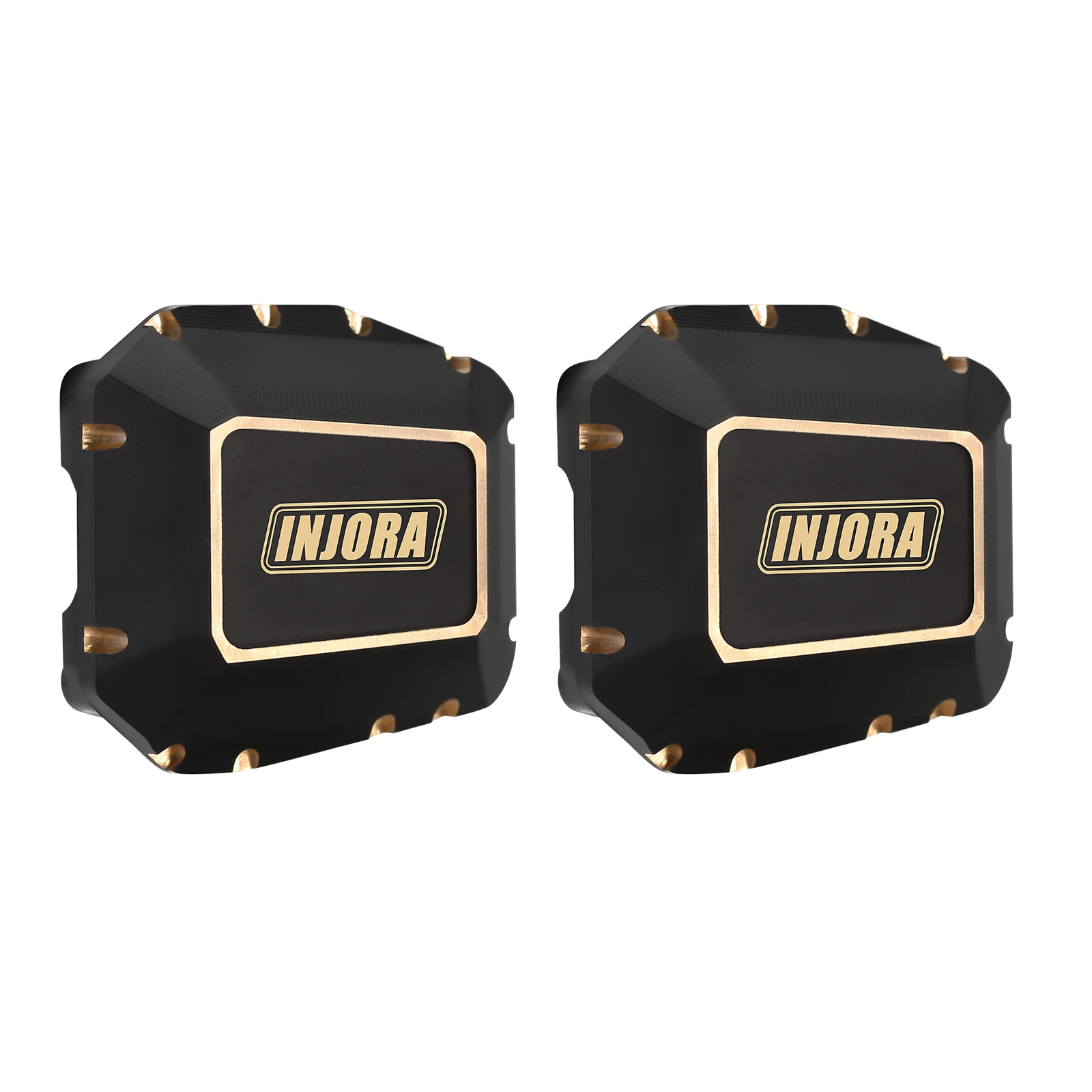 INJORA 38g Black Coating Brass Differential Axle Cover for 1/10 RC Crawler SCX10 PRO SCX10 III AR45  CJ7 Upgrade