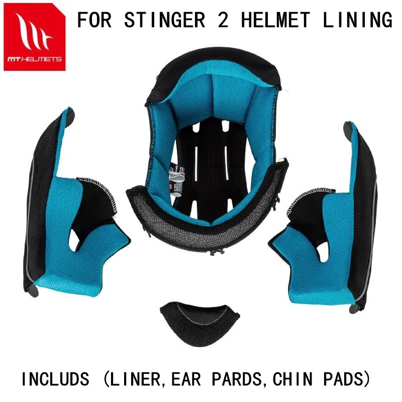 MT STINGER 2 helmet liner original Replacement lining and ear pads original MT accessories