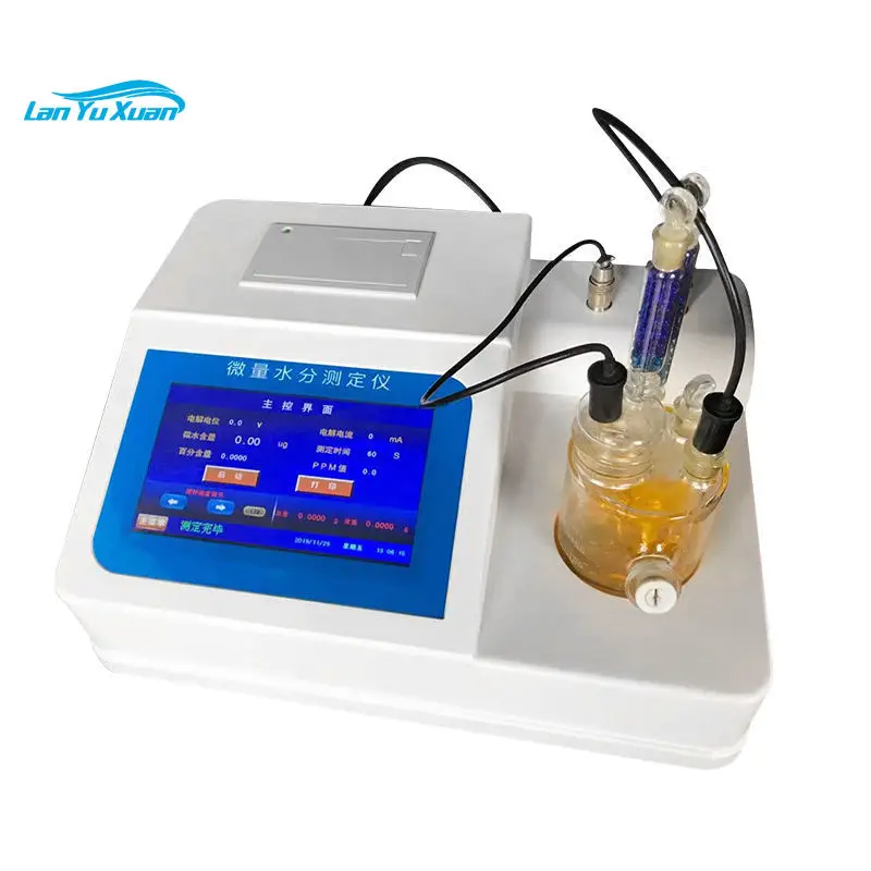 

Automatic Oil Water Content Test Apparatus Volumetric Method Moisture Analyzer Coulometric Titration Titrator Karl Fischer