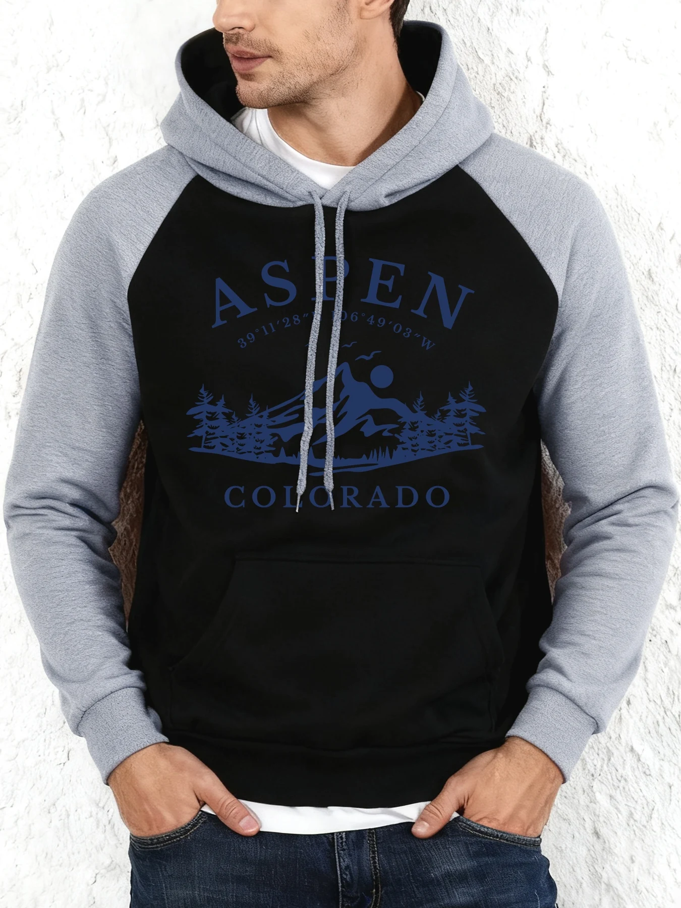 أسبن كولورادو تصميم الرسالة راجلان هودي عادية لينة هوديي موضة الهيب هوب هوديس الخريف Y2K الشارع الشهير فضفاض البلوز