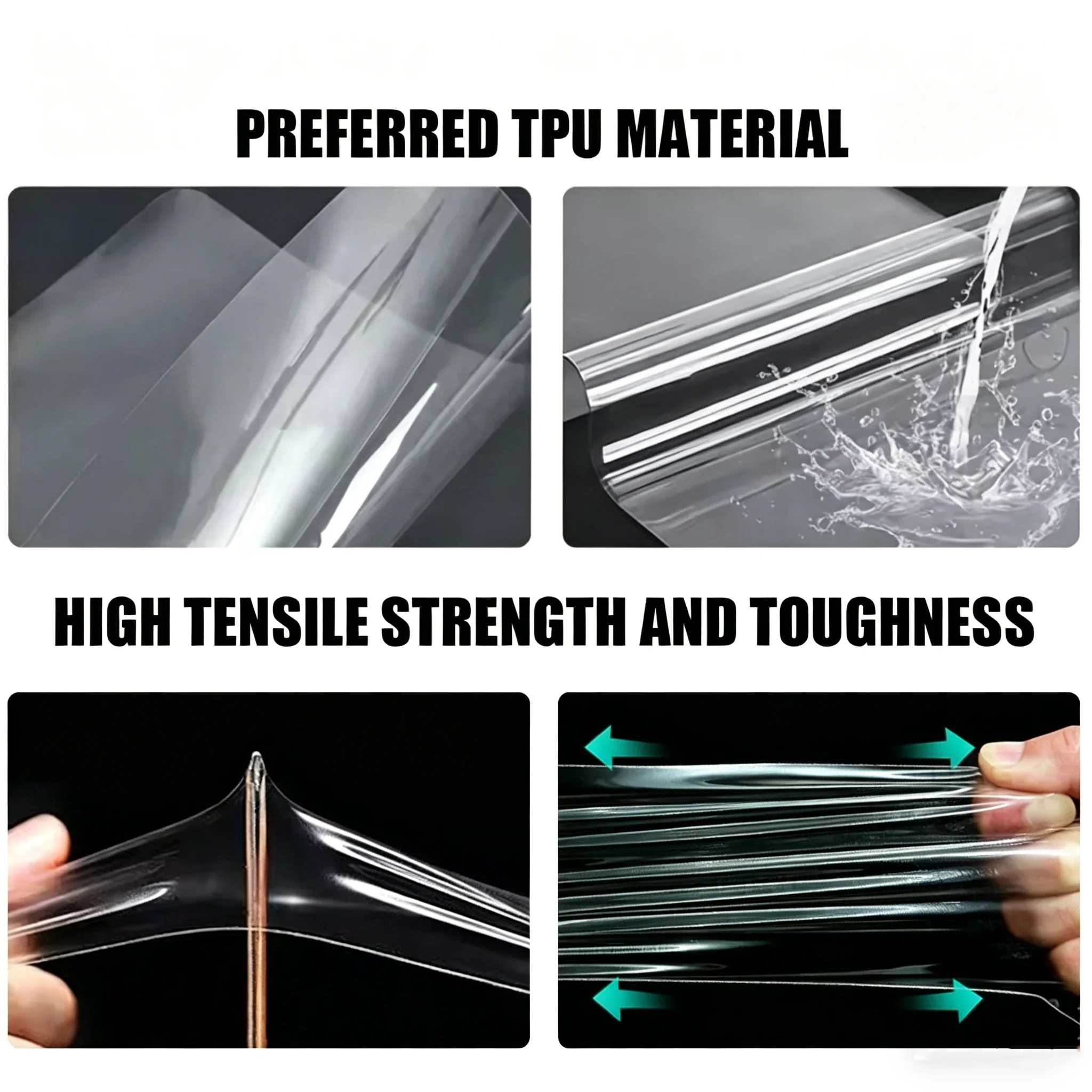 Für Ford Territory Equator 2024-2026 Transparente TPU-Folie für den Mittelbereich, Getriebepanel und Armaturenbrett, Kratzschutz-Aufkleber – Detail 6