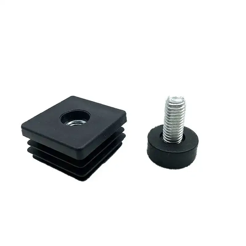 1/4/20Pcs Plastic Adjustable Feet Pad Dia 40mm Screw M8 Table Chair Balck Leveling Foot Pad Furniture Leg Anti-shock Protection