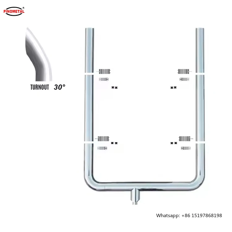 

Wholesale OD 6 Inch 30 Degree Turnout Aussie Semi Truck Exhaust Stack Kits for Peterbilt Kenworth Diesel Truck