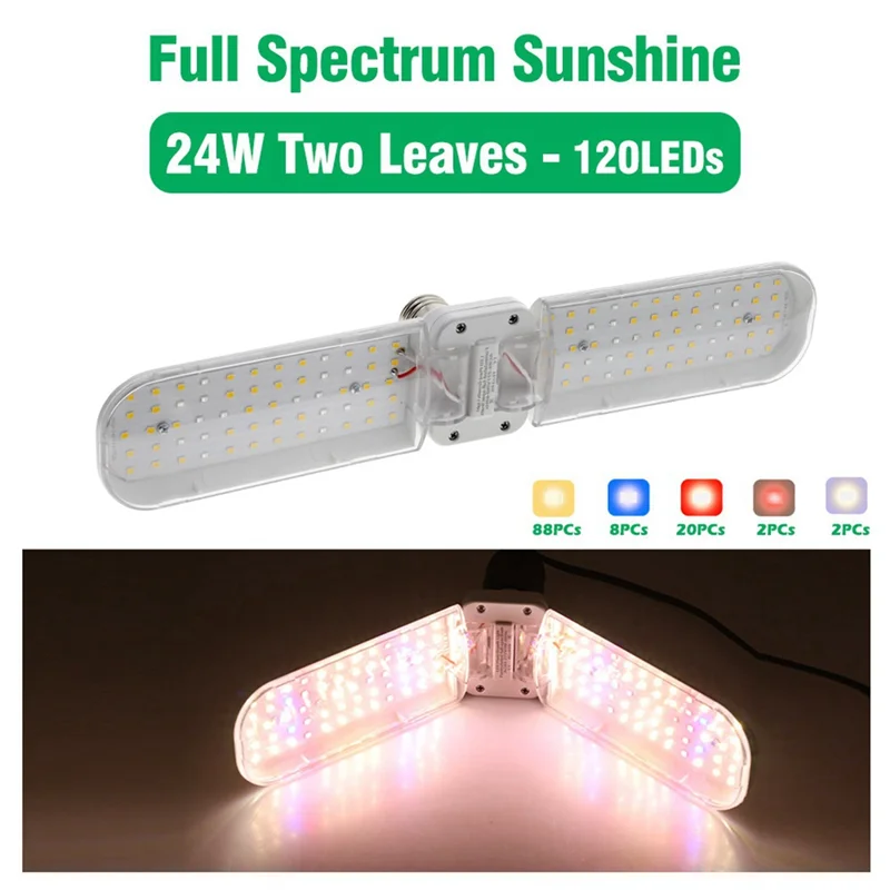 A44Z-LED تنمو ضوء طوي فيتو مصباح الطيف الكامل لمبة للنباتات الداخلية بلوم المزهرة تنمو مصابيح حديقة E27