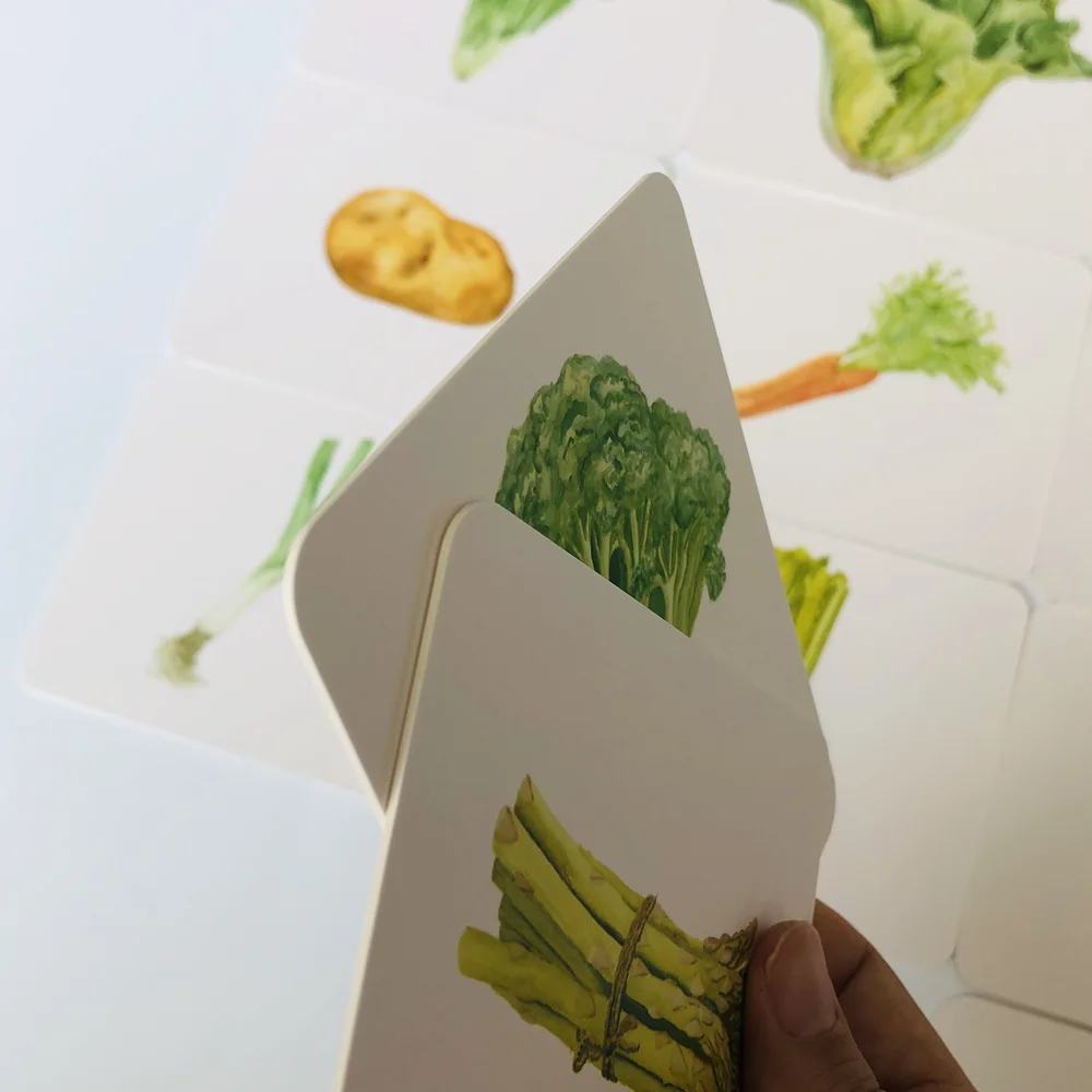 بطاقات الإدراك للخضروات، مواد لغة مونتيسوري، ألعاب تعلم الأطفال الصغار، لعبة تعليمية في مرحلة الطفولة المبكرة