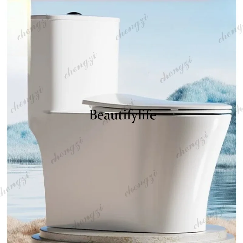 Household toilet antibacterial toilet deodorant water saving super swirl siphon high impulse toilet displacement view 2