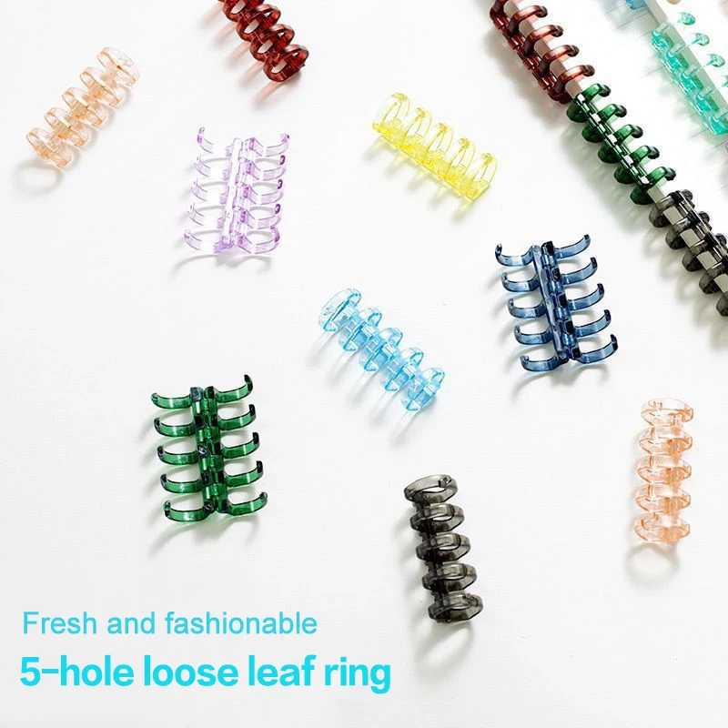 20 Stück Binderinge für Loseblatt-Bücher Zubehör Binderinge mit 5 Löchern Nicht Selbstgemacht DIY Stanzen für Loseblatt-Systeme
