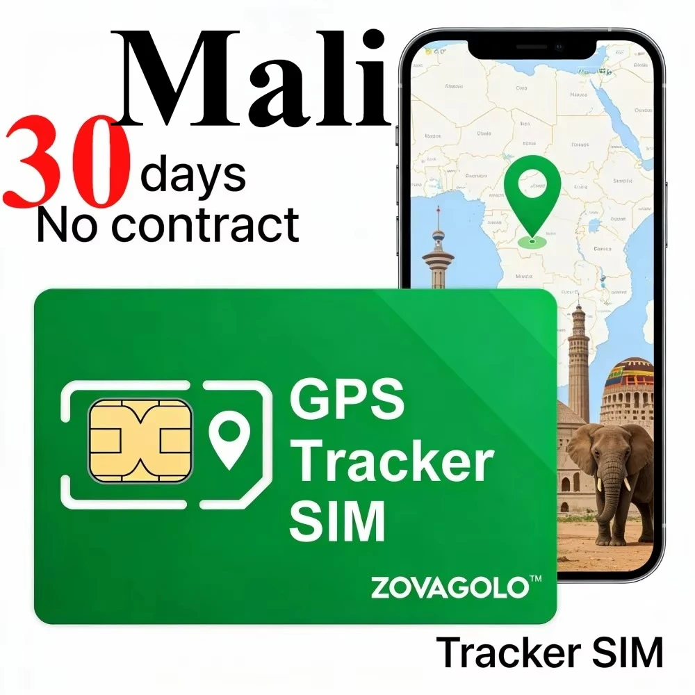 Mali M2M GPS Tracker SIM Card 30Days 30MB Pure Data No Contract Plug‑and‑Play for Elder Care Children Anti‑Lost Locator