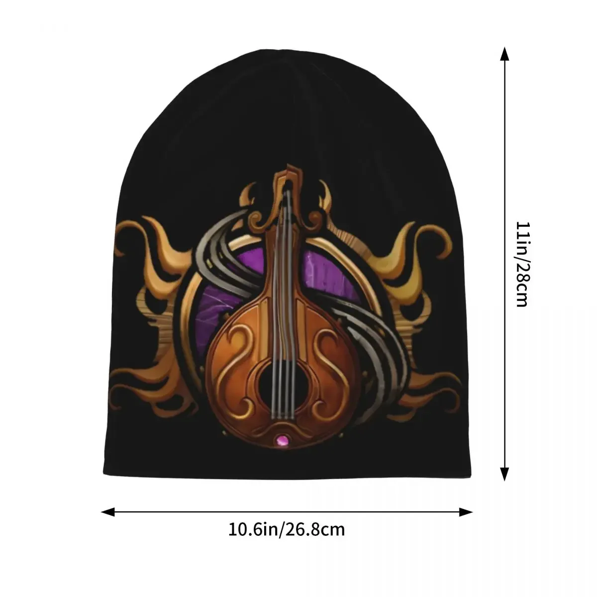 Unisex BG3 Bard Baldurs Gate 3 Skullies Hat Merch Winter Warm Multifunction Bonnet Knitted Hat