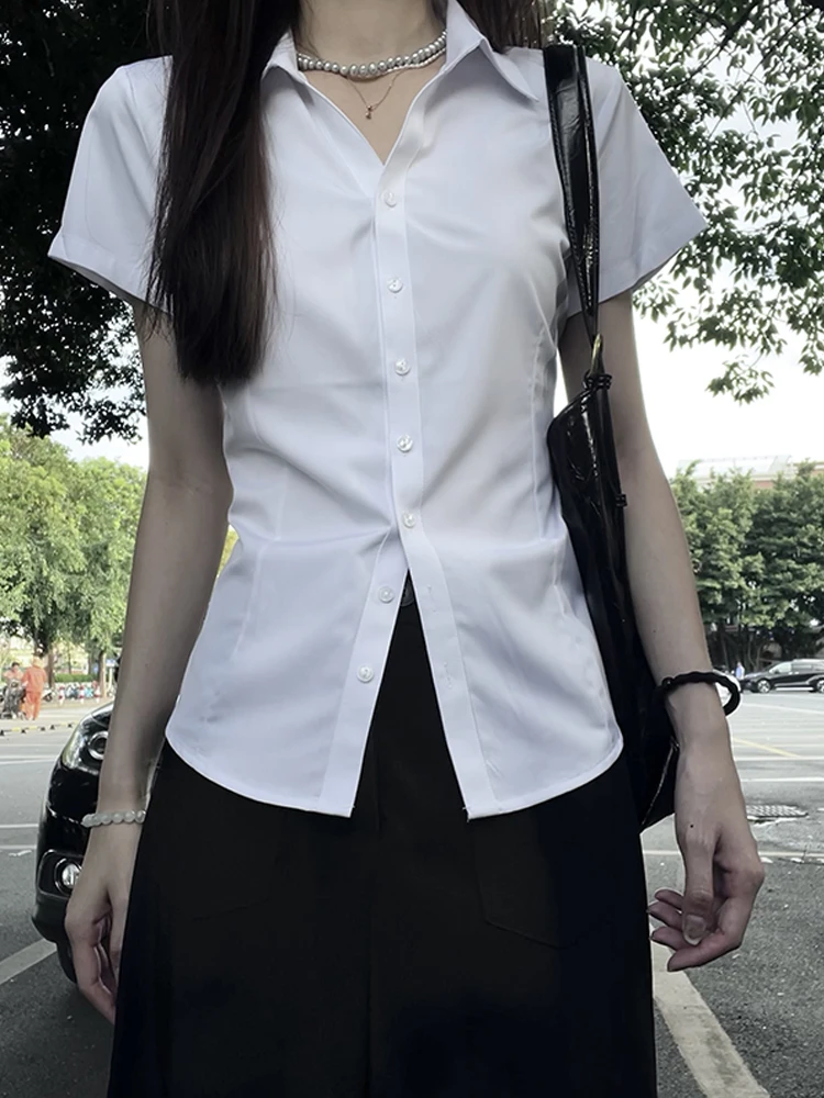 Slim Fit ort Sve Ne irt Jaet เสื้อผ้าผู้หญิงเกาหลีเรียบง่ายสีขาวแฟชั่นฤดูร้อนแบรนด์ Cenzcci