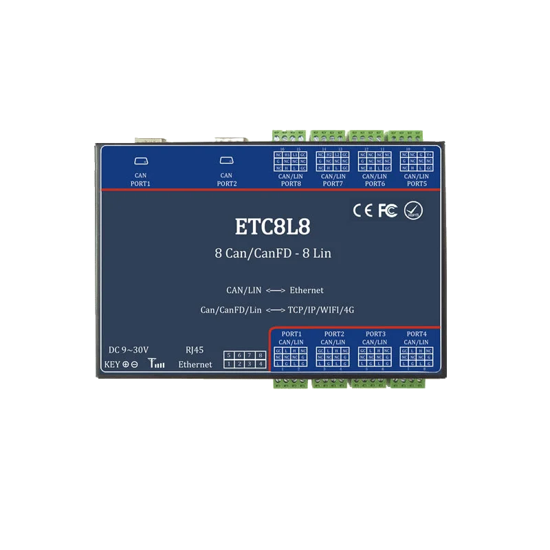 CAN-BUS Bus Protocol Converter Ethernet to CANFD/LIN to Network RJ45 Network Port Module