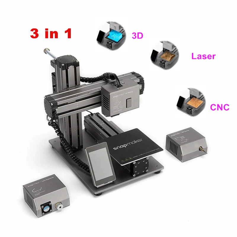 3 in 1 CNC Router  Engraver 3D Printer Machine For DIY Learning Leather Wood Carving Material Aluminum Alloys