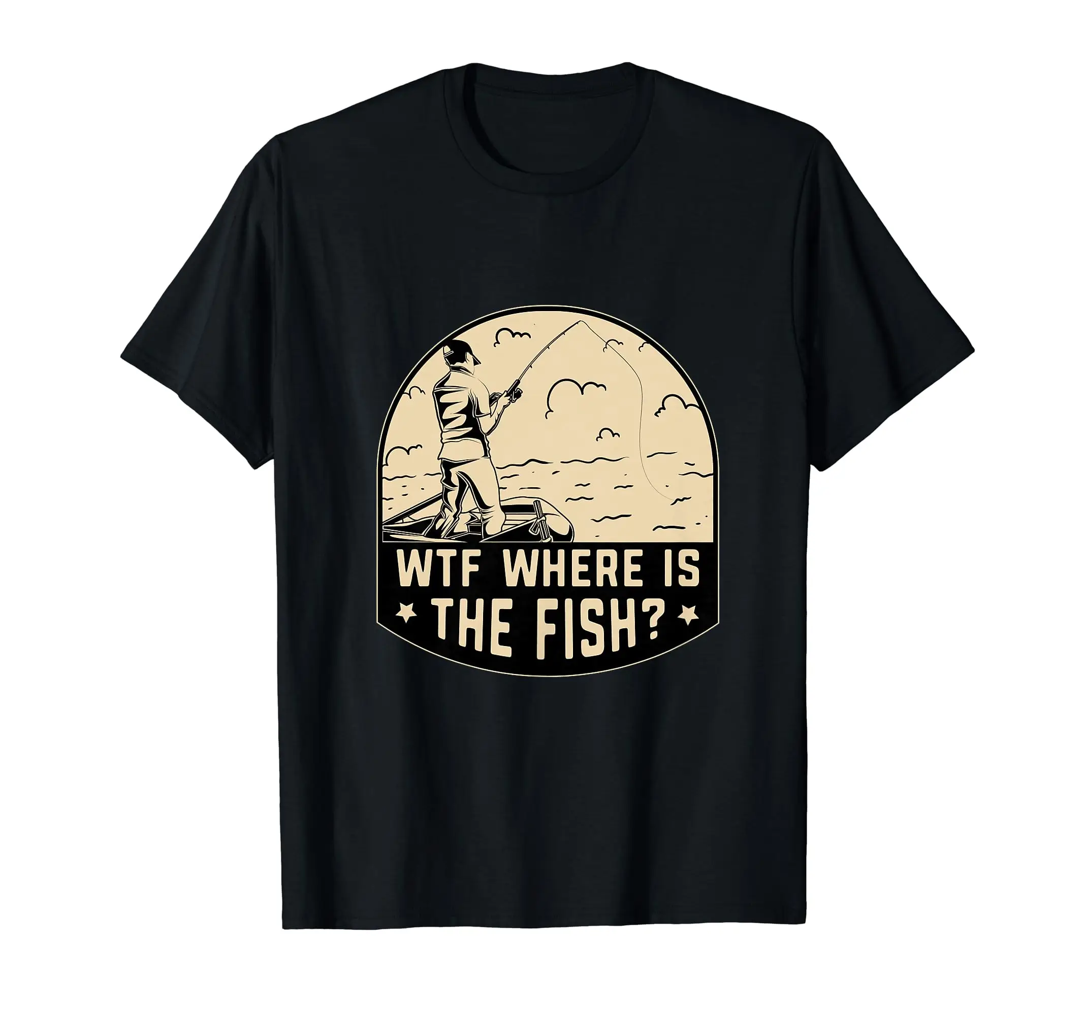 Impatience Fisherman T-Shirt Summer Men's T-shirt Short Sleeved T-Shirt Streetwear Casual Fashion Men Tops For Leisure Sports