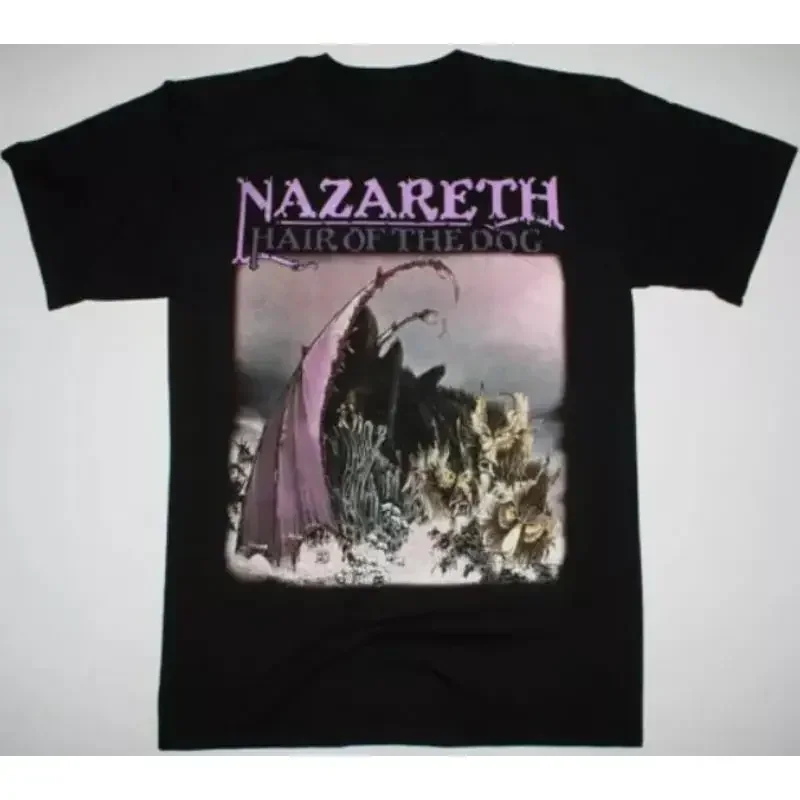 Nazareth Hair of the Dog Herren-T-Shirt aus schwarzer Baumwolle, ALLE FARBEN, S 5XL