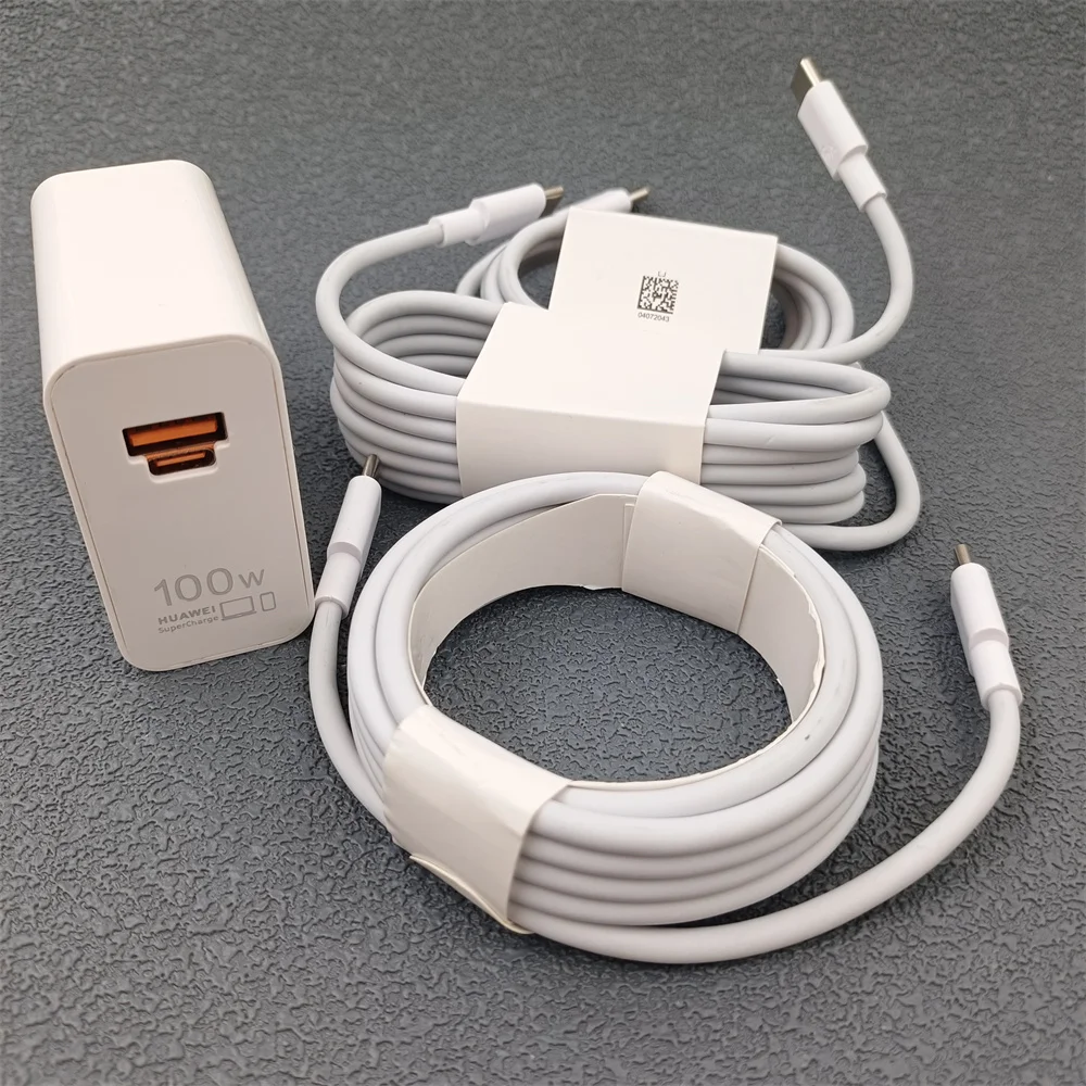 Original Huawei 100W Charger EU USB A/C Port Super Charge Adapter 1/1.5/2M 6A PD Type C Cable For Pura 80 70 Ultra Pro+ Mate70 - náhled 4