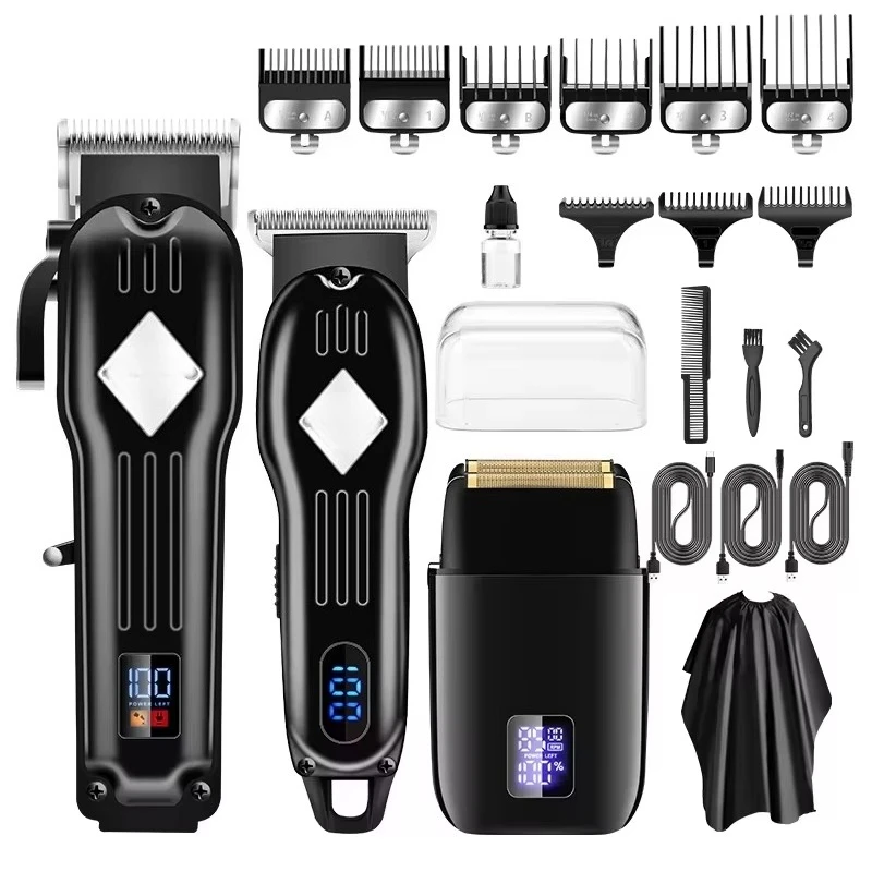 Wireless men's hair clipper multifunctional home beauty barber electric trimmer stainless steel