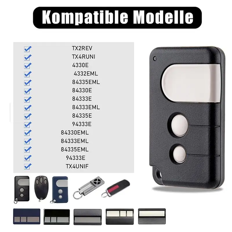 【RECOMENDAR】4Pcs Garage Door Opener Remote Control For Chamberlain Motorlift Liftmaster TX4RUNI, TX2REV, 84335EML, 94333E,433.92