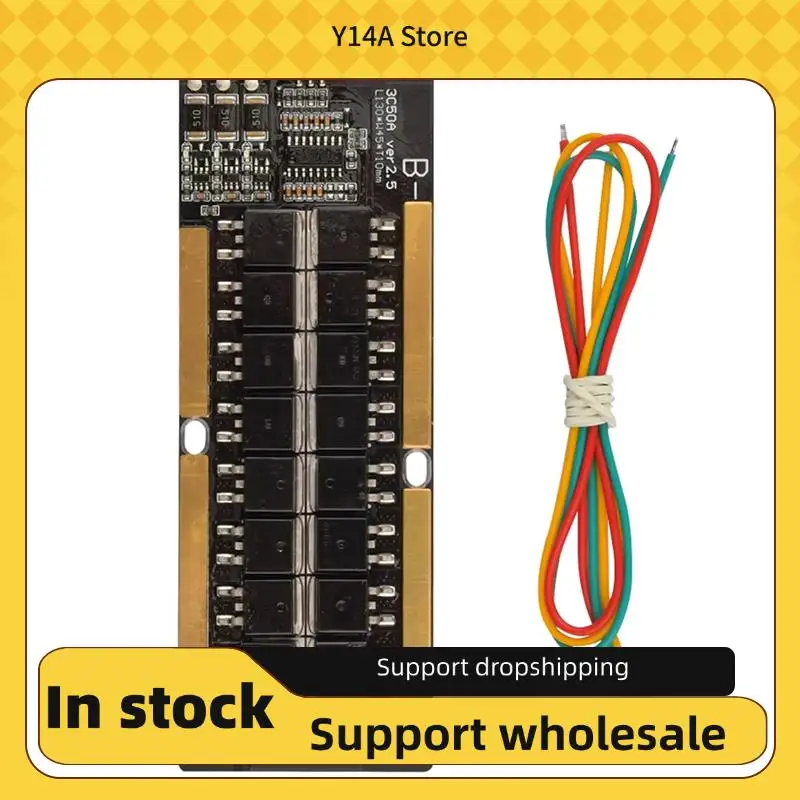 

Y14A Protection Board With BMS 3S Ternary Same-Port Lithium Battery 12.6V 50A True Standard Continuous Current Balance Functiona