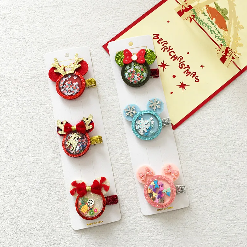 Holiday Theme Santa Hairpin High-quality Materials Christmas Hair Clips Elk deer Christmas Party Accessories Cute Design