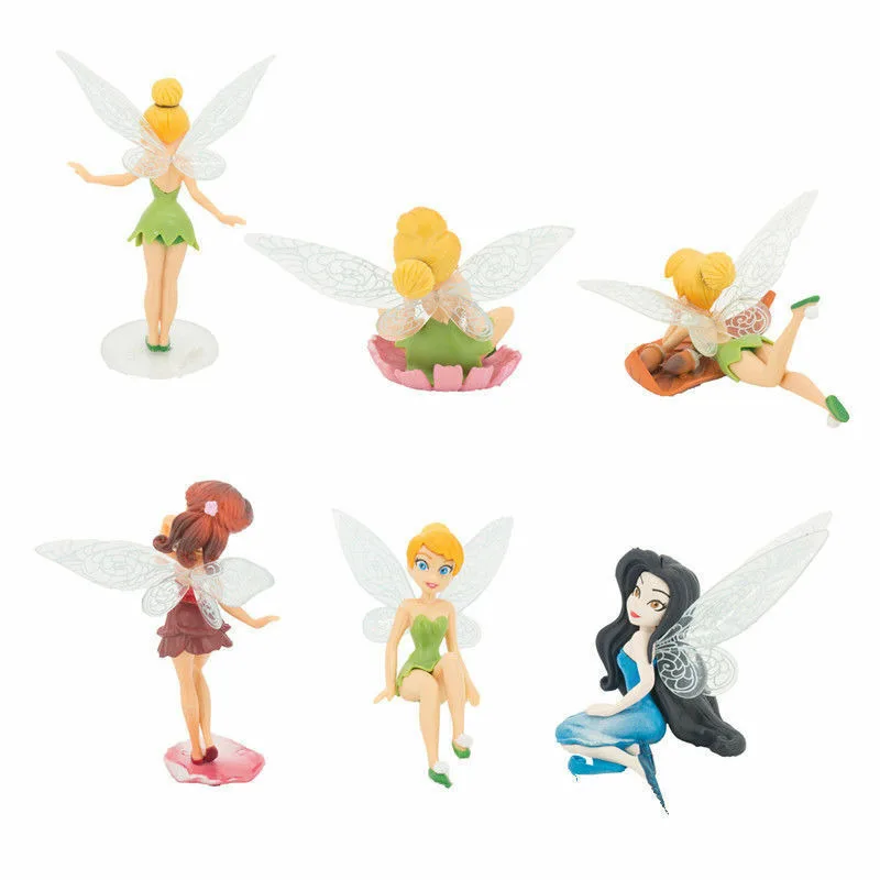 Tinkerbell Princess Toy 6pcs/Lot Anime Action Figures Model Collection Dolls Tinker Bell Fairy Toys For Children'S Girls