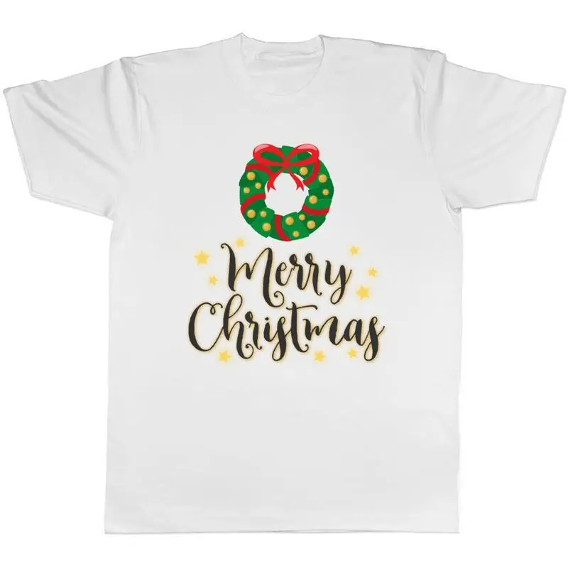 Merry Christmas Wreath Mens TShirt