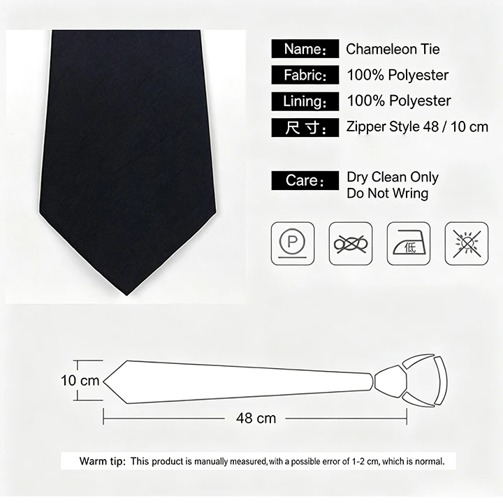 Men's Professional Business Dress Lazy Zipper Tie 10cm Wide Executive Black Tie Men's Easy to Pull Wedding Red