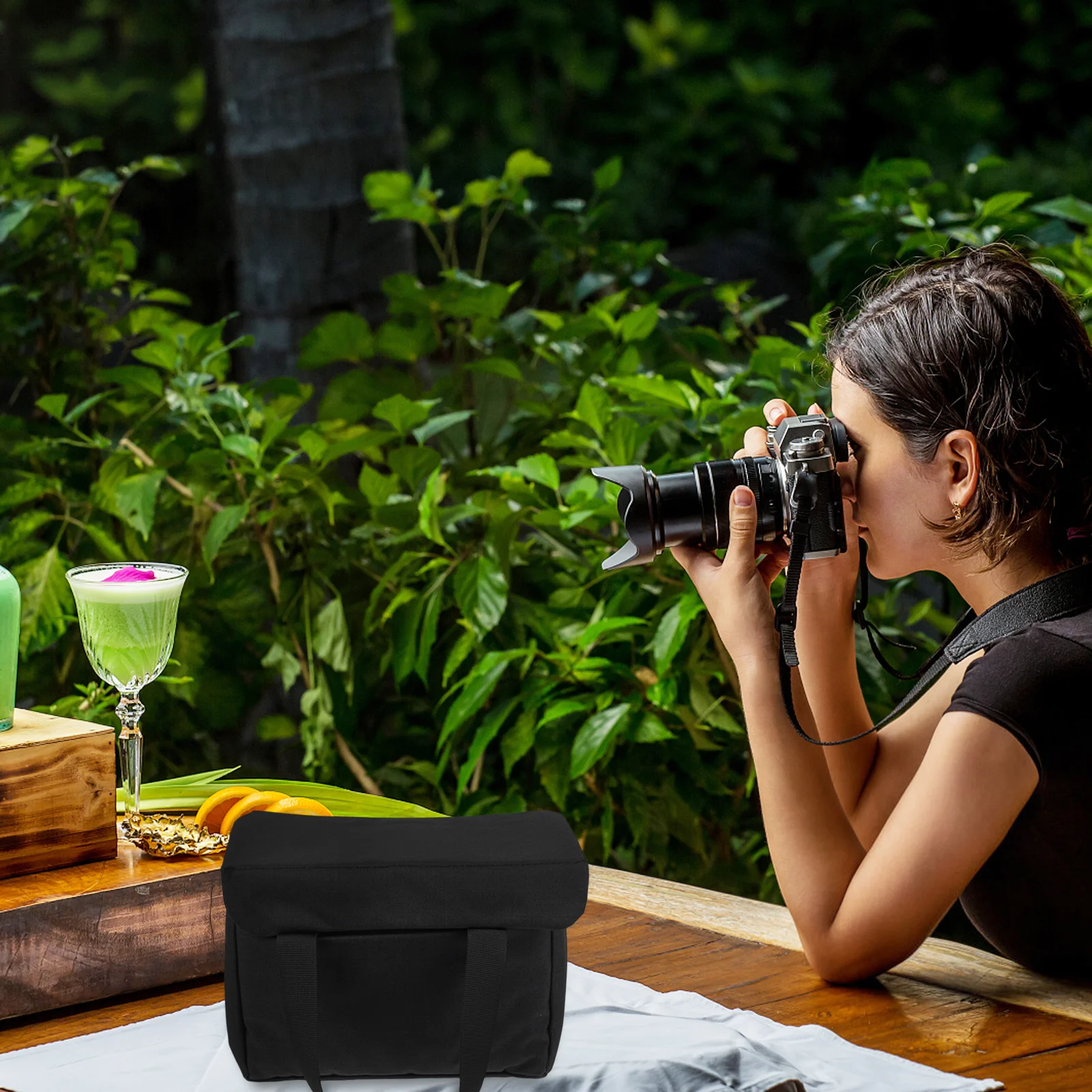 حقيبة مدمجة مضادة للماء للكاميرا قابلة للطي وقابلة للفصل ومقسم محمول للسفر وحقيبة تخزين الكاميرا