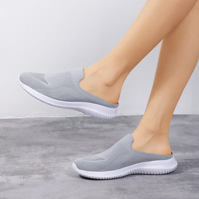 2022 NEW Mesh Slip-On Shoes Sneakers Women Summer Casual Slippers Lightweight Big Size Breathable