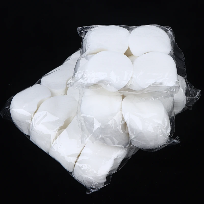 Bulk Pack Disposable Soft Pearl Makeup Cotton Pads with Notched Design 60/300/600/1200Pcs Facial Cleansing Remover Cosmetic Tool