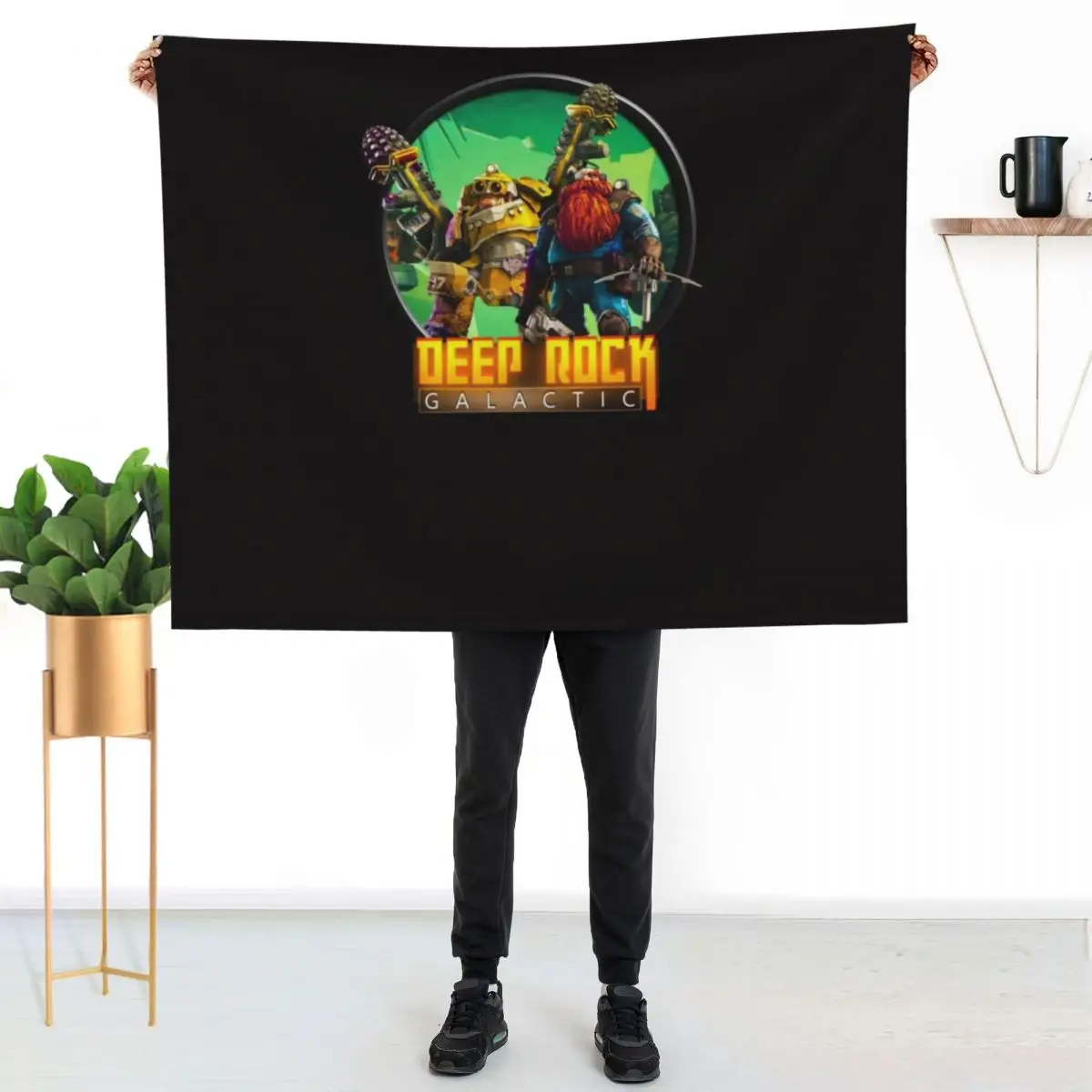 Deep Galactic Deep Rock Galactic Throw Blanket Warm Plush Fuzzy Blanket for Living Room