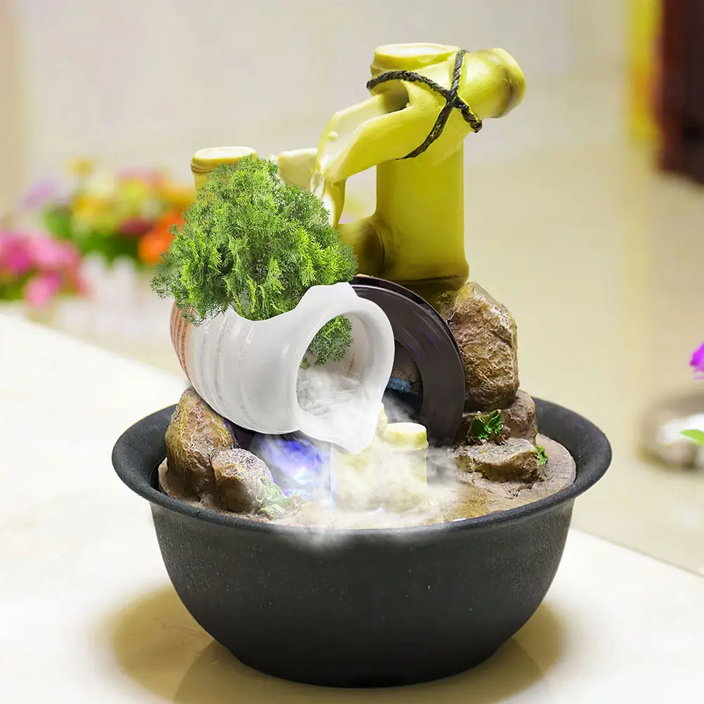 

Circulating Fountain Jar Ceramic Waterfall Decor for Garden Courtyard Outdoor Patio Indoor Living Room Eco Pond Water Feature