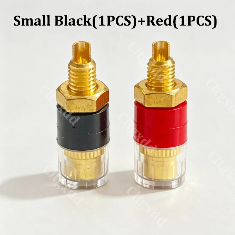 Cltgxdd 2 Stück Messingklemmen für 4-mm-Bananenstecker, CD-Audio-Lautsprecher, Anschlusskabel, Verstärker, Gewinde 31 mm/33 mm – Detail 15