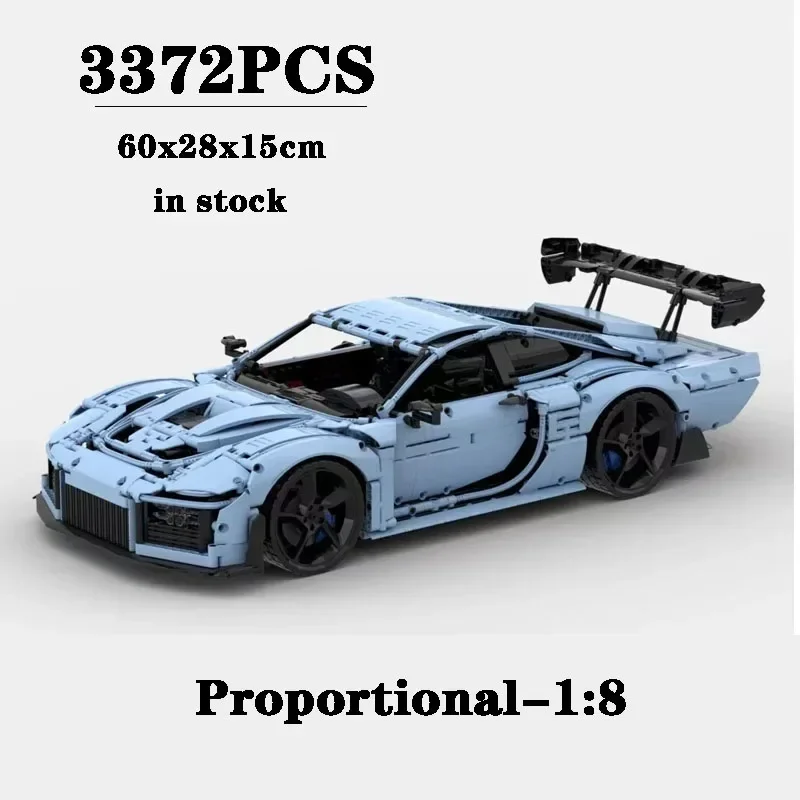 Building Blocks MOC - Sports Car Super Car Construction Scale 1:8 Model Ornament 1082PCS Children's Birthday Gift Christmas Toy