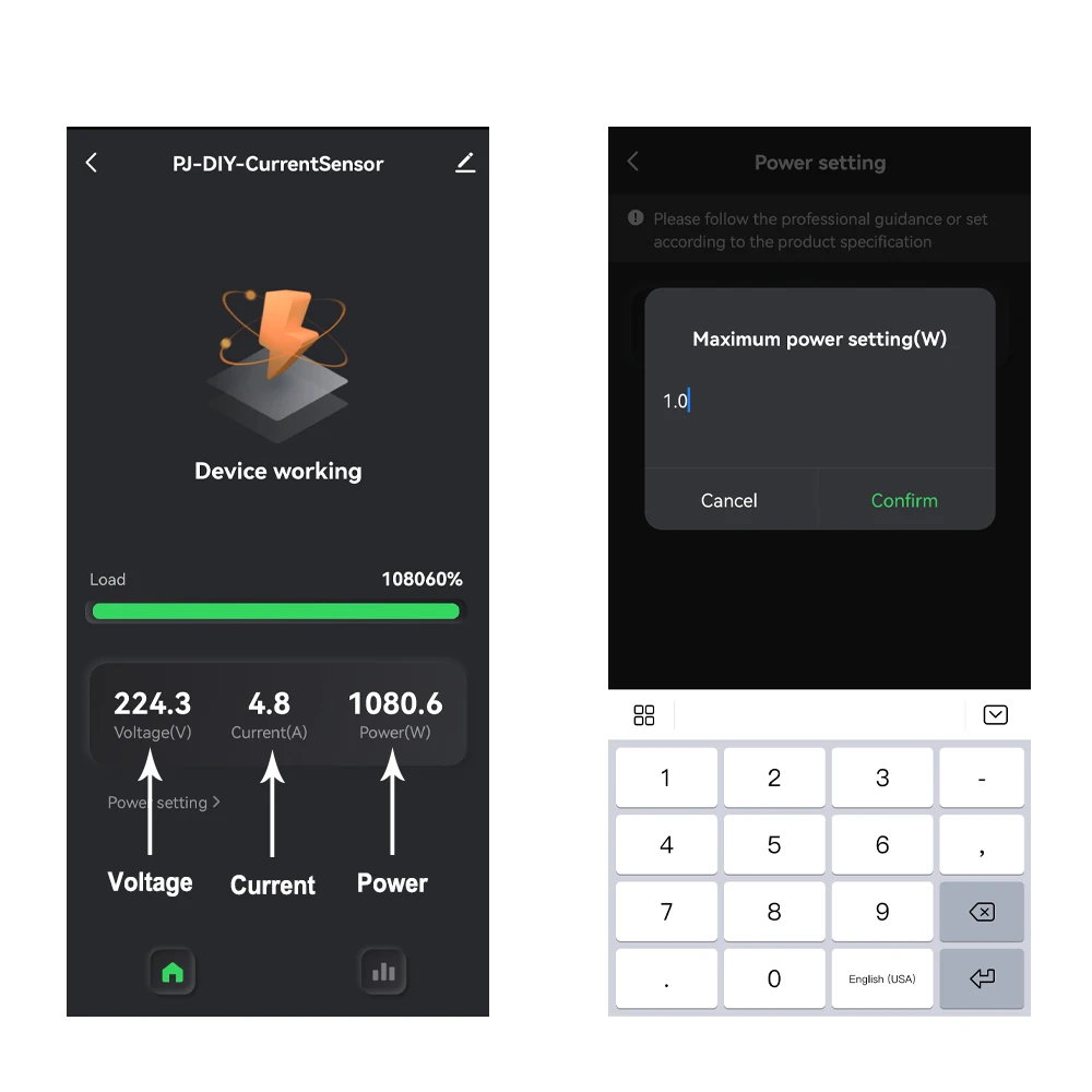 Tuya WIFI Smart Energy Meter AC100-240V 1CT Clamp App Control 80A Power Monitor Strom Statistiken 50/60Hz Intelligente Lebensdauer