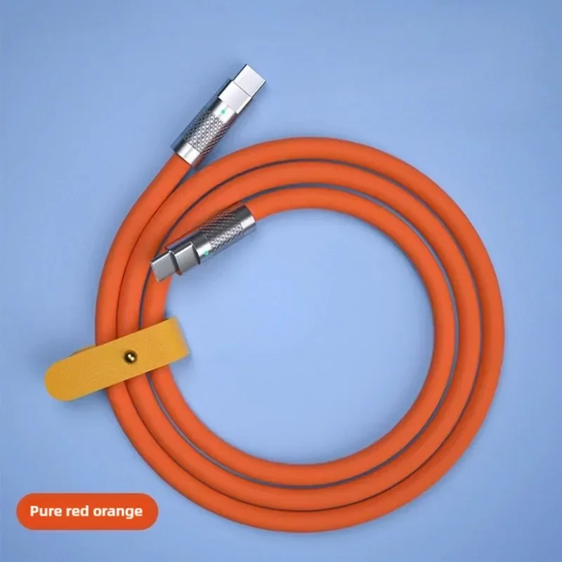 Upgrade 120w 7A Super Fast Charge PD Type C Liquid Silicone Cable Quick Charge 1M 2M Usb Cable Usb C to C Charger Cable iPhone 1