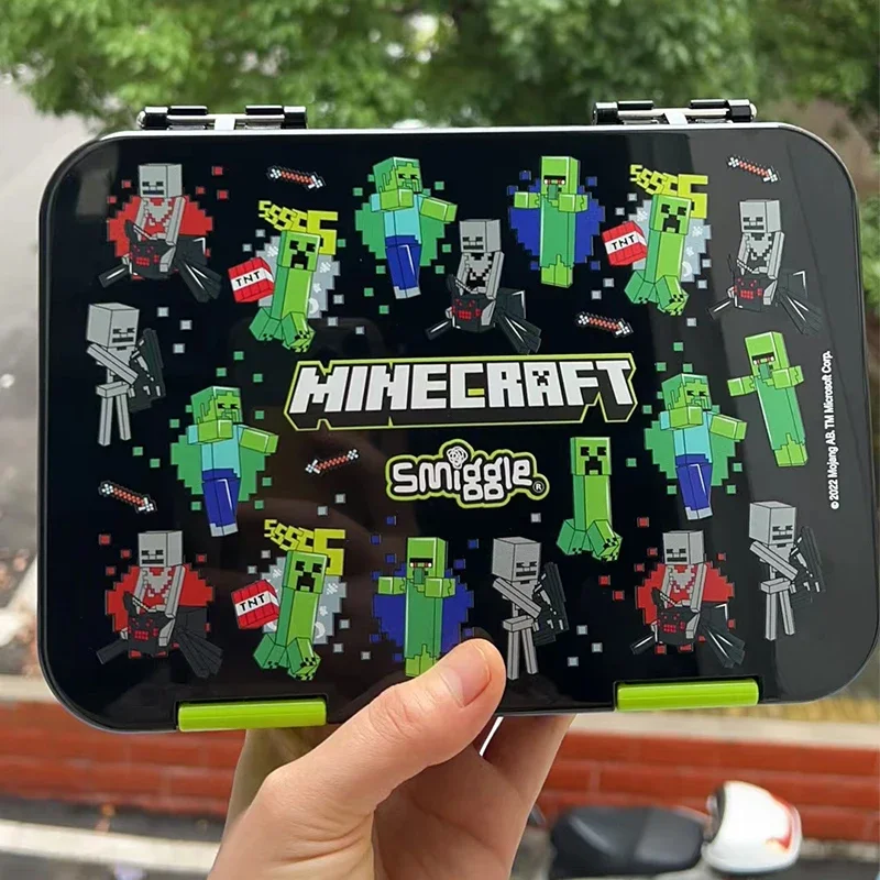 Smiggle Minecraft School Bag Student Stationery Pencil Case Lunch Bag Wallet Handcart Australian Backpack Water Cup Student Gift