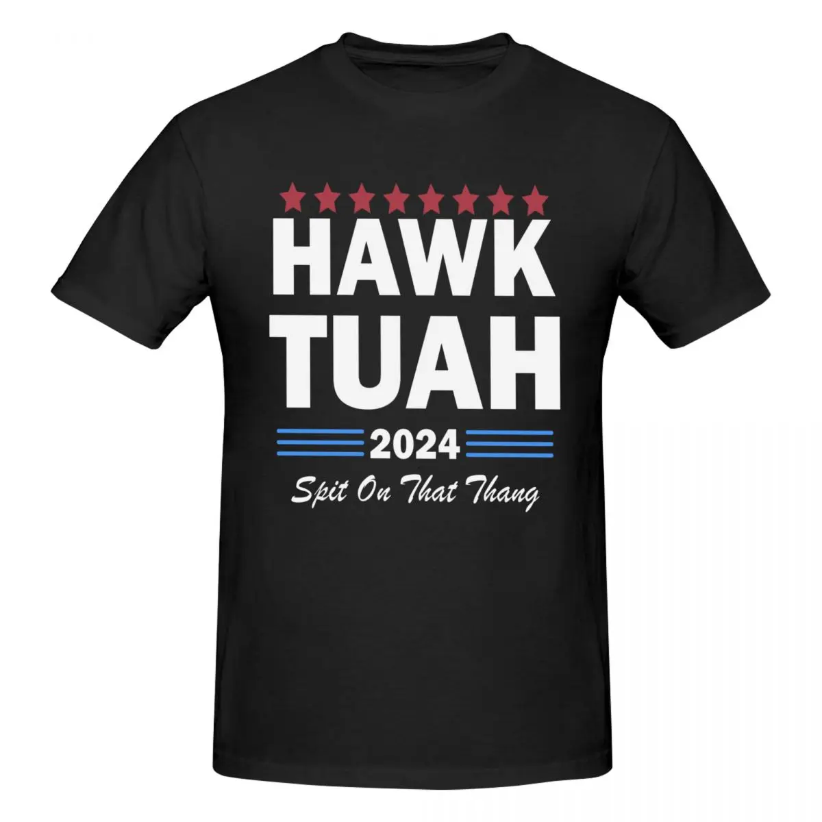 Men Hawk Tuah Spit On That Thang 2024 T Shirt Vintage Big Size O-neck Cotton Custom Sleeve T Shirt Homme