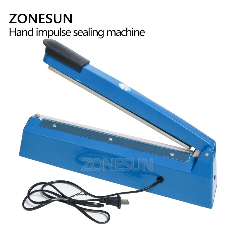 ZONESUN ZS-FS200 핸드 임펄스 씰링 기계 비닐 봉투 씰링 기계 비닐 봉투 히트 실러 공급