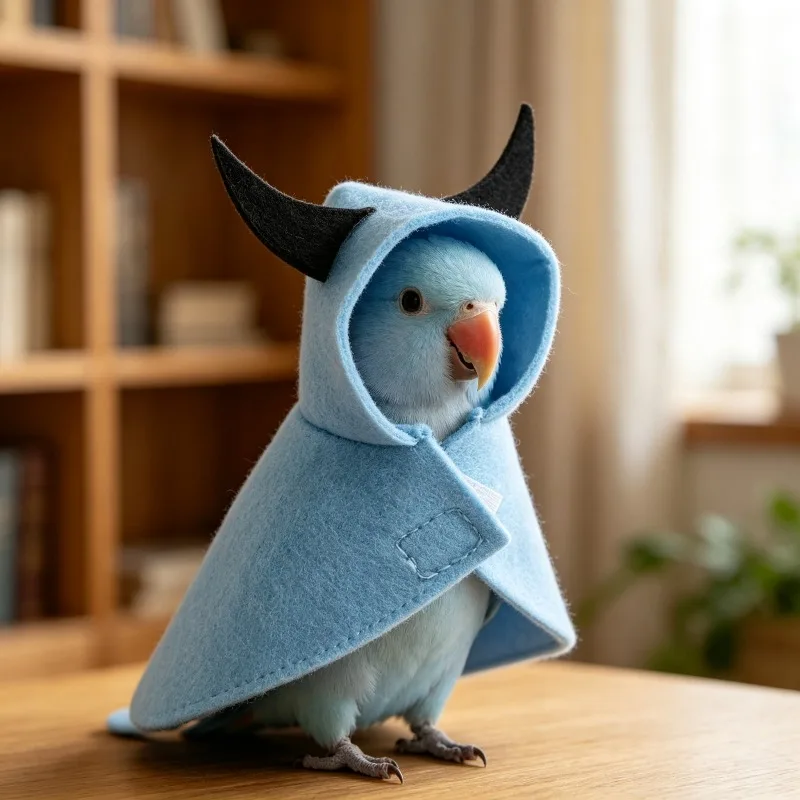Snap Fastener Warm Parrot Winter Cape Coat Suitable for Small Pet Birds Travel Activities Holiday Dress Up Styling