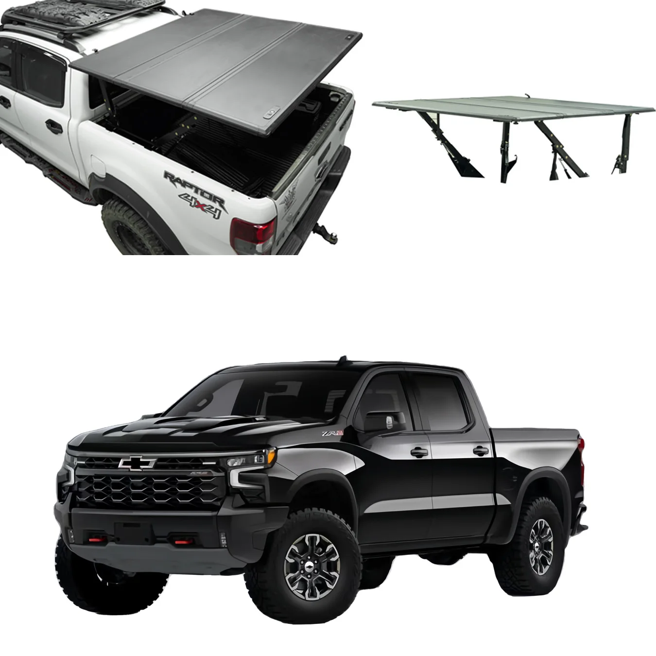 New Listing pickup accsesories Folding hard Lift-up tri-fold bed cover For Chevrolet Colorado