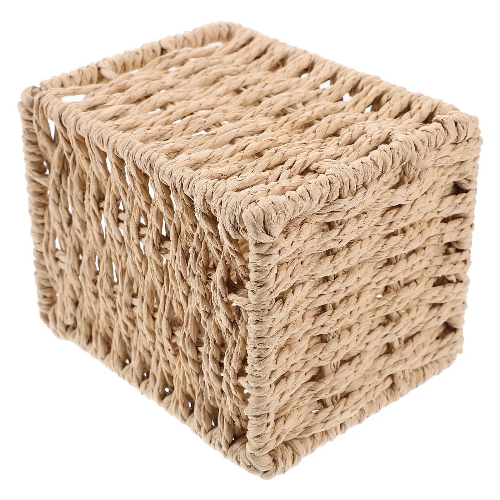 Paper Rope Pen Holder Small Beige Desk Organizer Stationery Pencil Cup Workmanship Vertical For Home Office