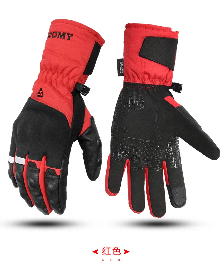 Men's Heated Gloves Moto Winter Snow Guantes Motorcycle Accessories SUOMY Waterproof Windproof Luvas For Men