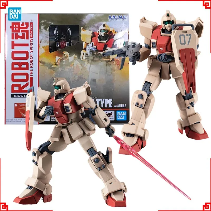 

Bandai Gundam Model Kit Roboto Spirits GM Ground Аниме Фигурка Gunpla Строительный комплект Коллекционные фигурки Игрушки для мальчиков Подарок