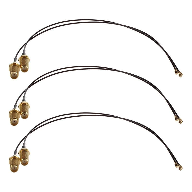 Top Deals 6 Pcs. WLAN Antennas Pigtail HIROSE U.Fl SMA Box Adapter Cable IPEX RSMA 20Cm